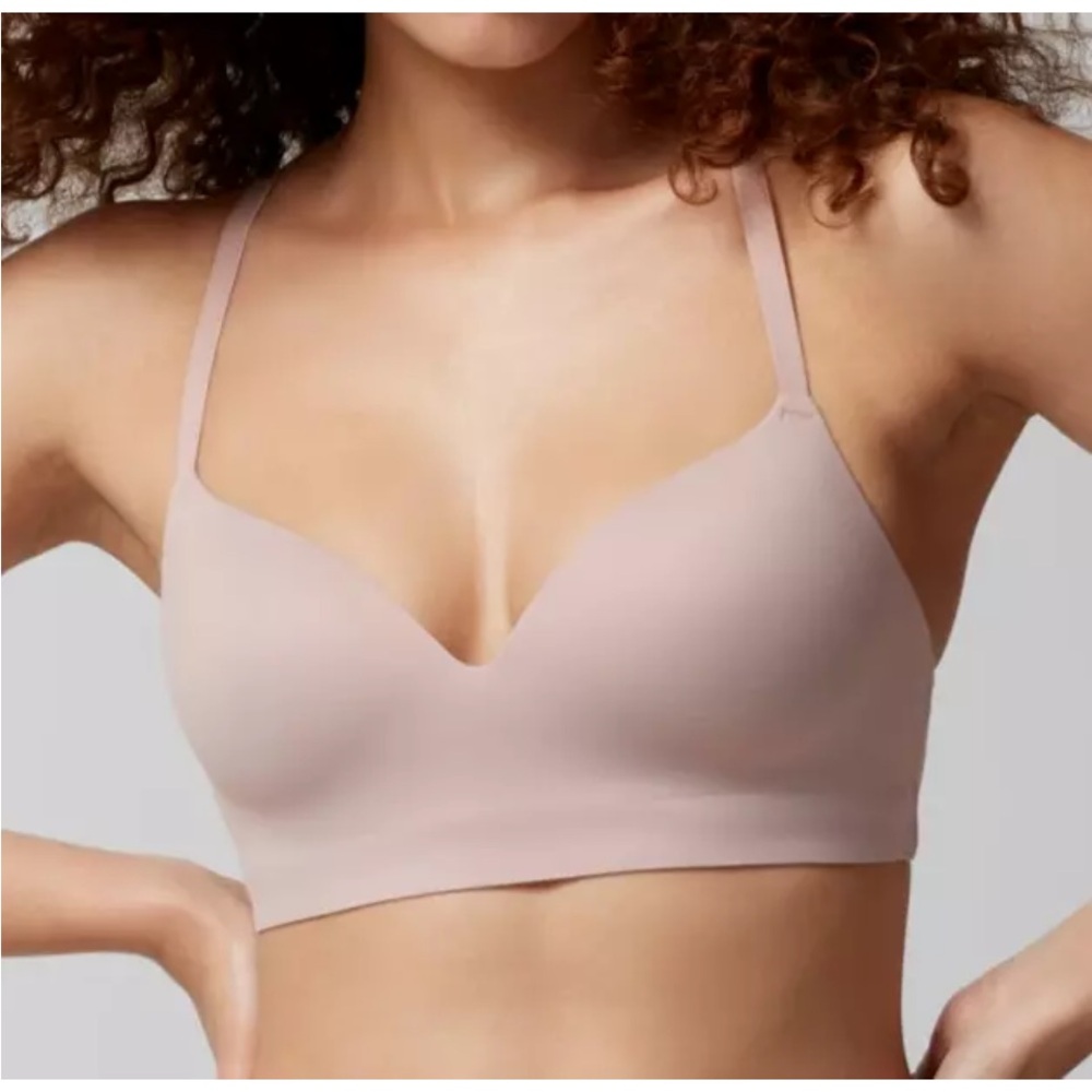 NWT Soma Enbliss Lifting Padded Push Up Demi Bra 38 C Adobe Rose Pink